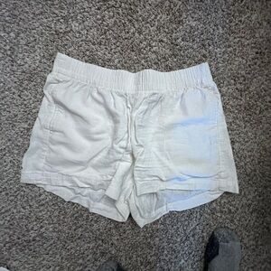 White Casual Shorts